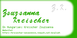 zsuzsanna kreischer business card